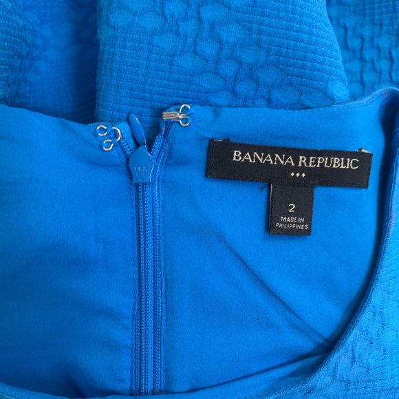 Banana Republic Factory Bright Blue Sleeveless A-Line Dress Size 2 - Picture 5 of 7